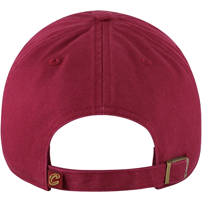 Men's '47 Wine Cleveland Cavaliers Core Wordmark Clean Up Adjustable Hat