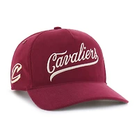 Casquette ajustable en velours côtelé décontracté Golden Age des Cleveland Cavaliers, modèle 47, couleur vin, pour homme