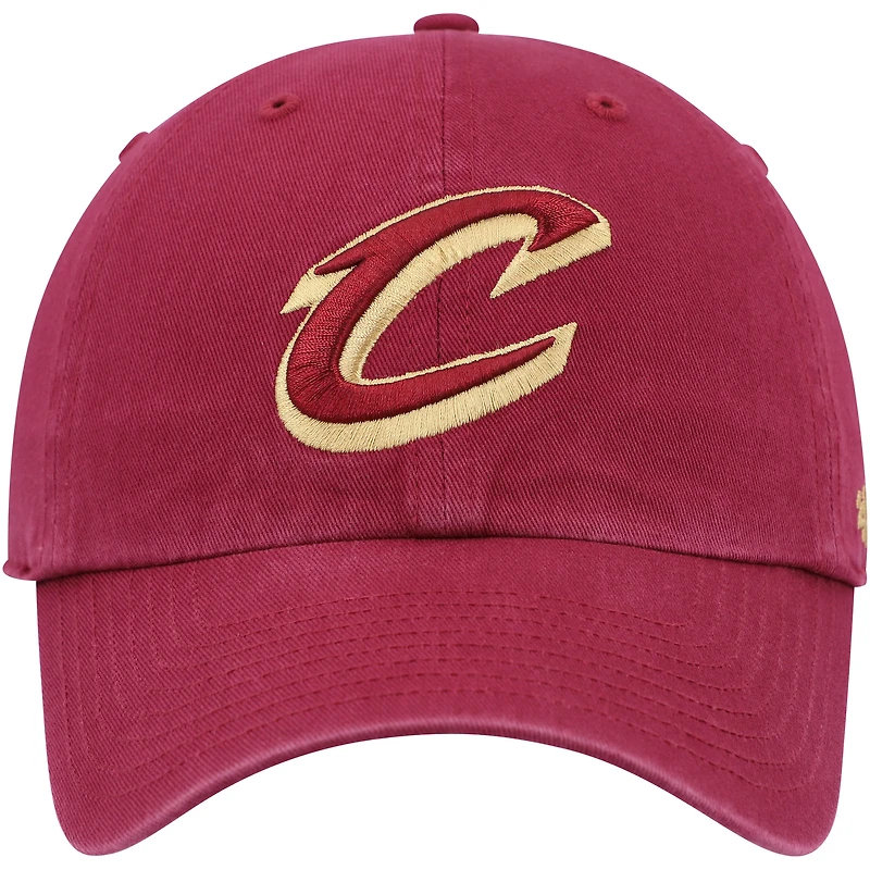 '47 Wine Cleveland Cavaliers Team Logo Clean Up Casquette réglable pour homme