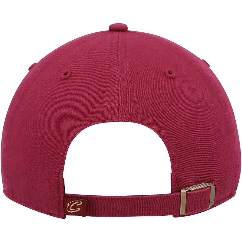 '47 Wine Cleveland Cavaliers Team Logo Clean Up Casquette réglable pour homme