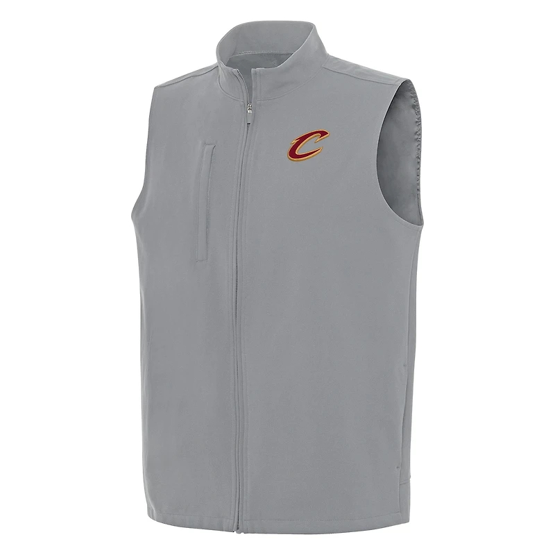 Gilet zippé intégral Regard des Cleveland Cavaliers pour homme, gris Antigua