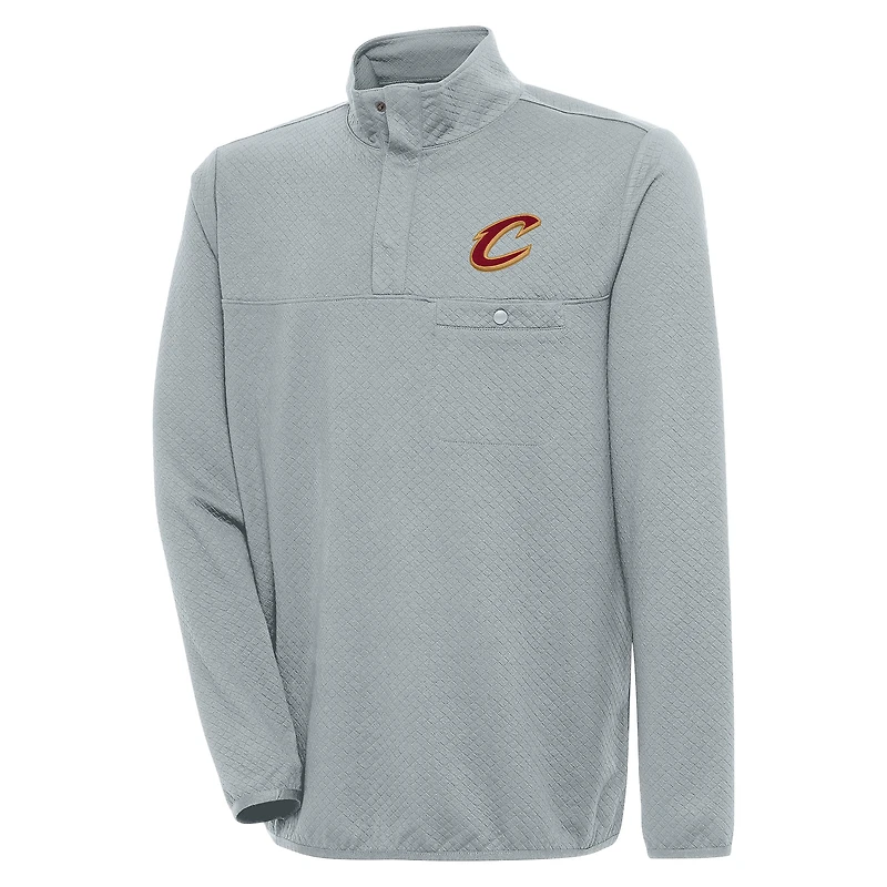 Pull à col rond gris Antigua Cleveland Cavaliers Steamer pour homme