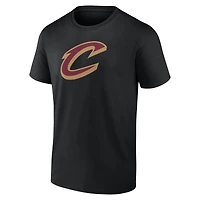 T-shirt noir pour homme avec logo principal des Cleveland Cavaliers