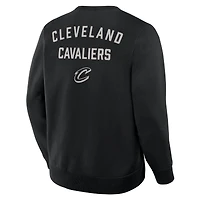 Men's Fanatics Black Cleveland Cavaliers Crossover Collection Defensive Rotation Drill Premium Pullover Sweatshirt