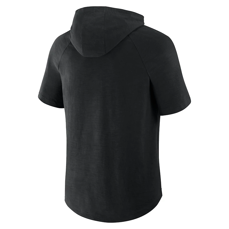 Men's Fanatics Black Cleveland Cavaliers Pass Legend Raglan Hoodie T-Shirt