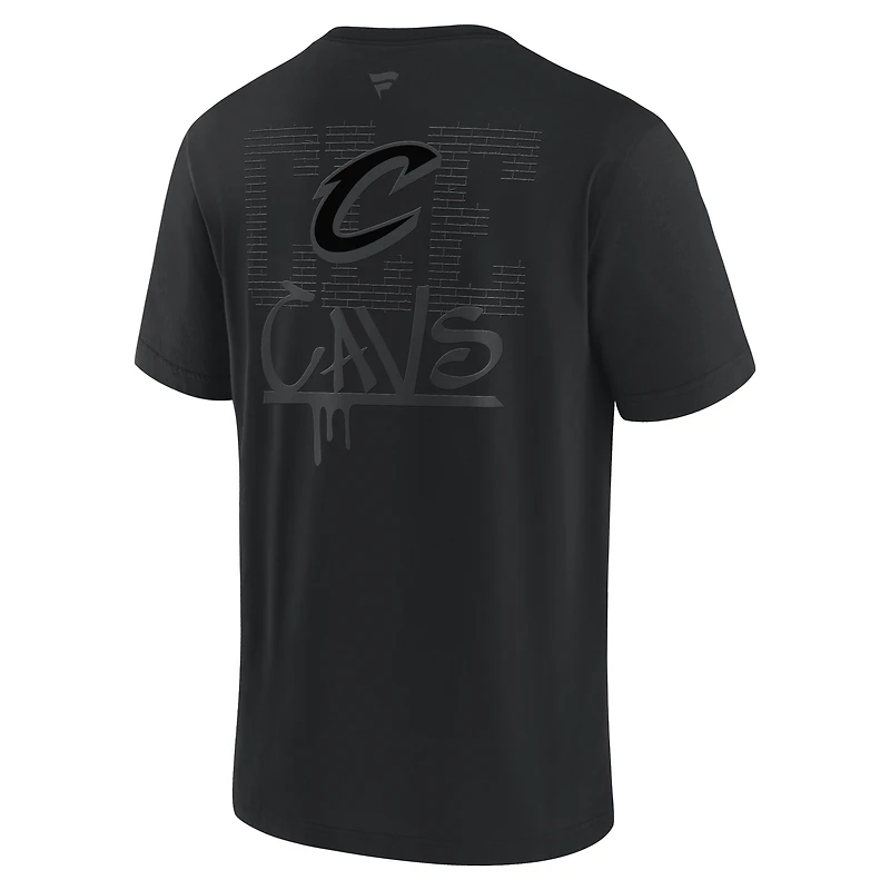Men's Fanatics Cleveland Cavaliers Blackout Heavyweight T-Shirt