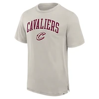 Men's Fanatics  Cream Cleveland Cavaliers Crossover Collection Pull Up Jumper Shot Premium T-Shirt