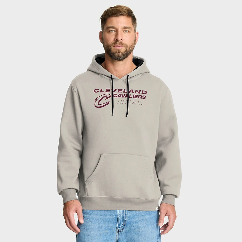 Men's Fanatics Off White Cleveland Cavaliers Crossover Collection Blocked Shot Premium Pullover Hoodie