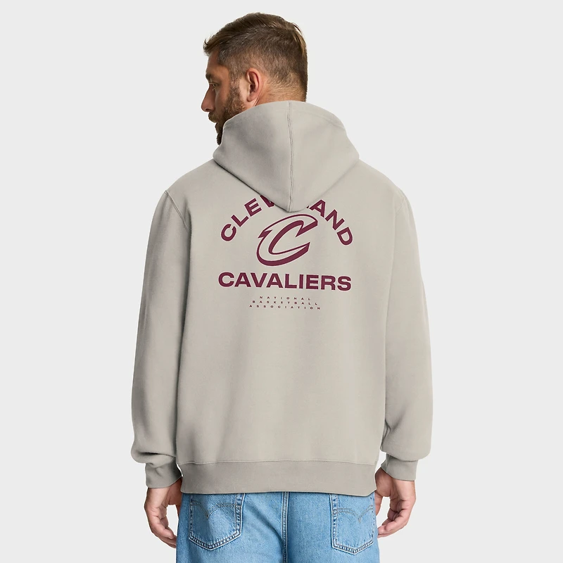 Men's Fanatics Off White Cleveland Cavaliers Crossover Collection Blocked Shot Premium Pullover Hoodie