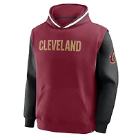 Men's Fanatics  Wine/Black Cleveland Cavaliers Half Court Shot Clock Fastbreak Hoodie