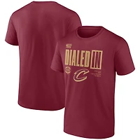 T-shirt Fanatics Wine pour hommes Cleveland Cavaliers Champions de la division centrale 2025 Vestiaire