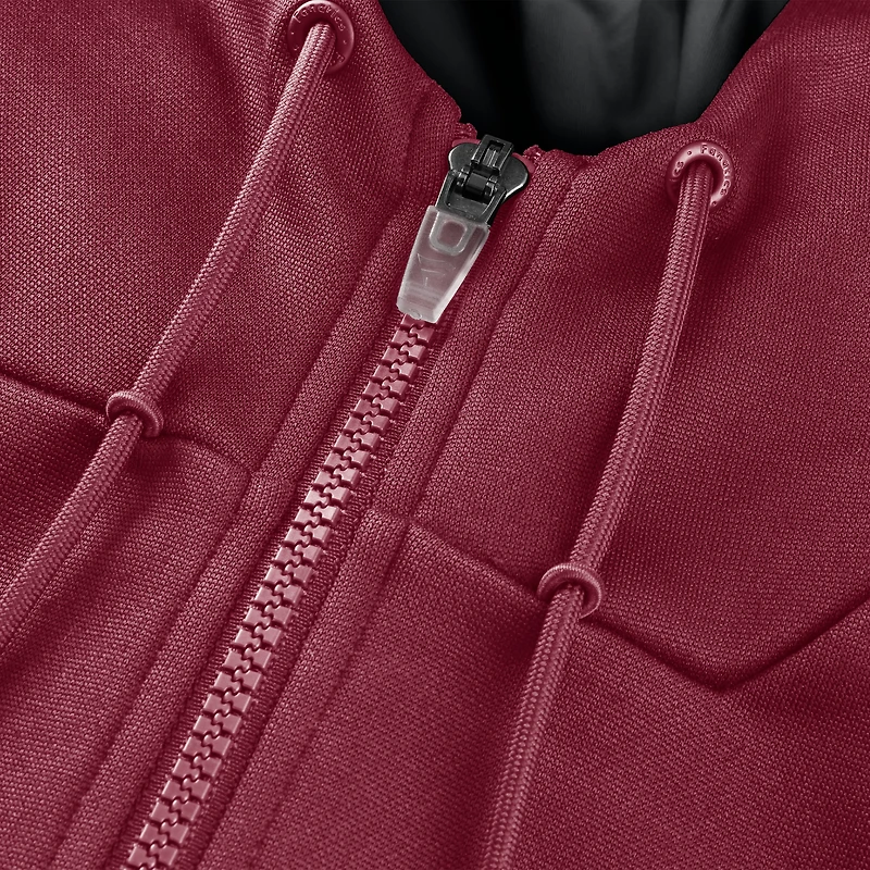 Men's Fanatics Wine Cleveland Cavaliers Back Door Cut Play Defender Full-Zip Hoodie
