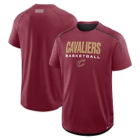 T-shirt d'entraînement de passe entrante pour hommes Fanatics Wine Cleveland Cavaliers