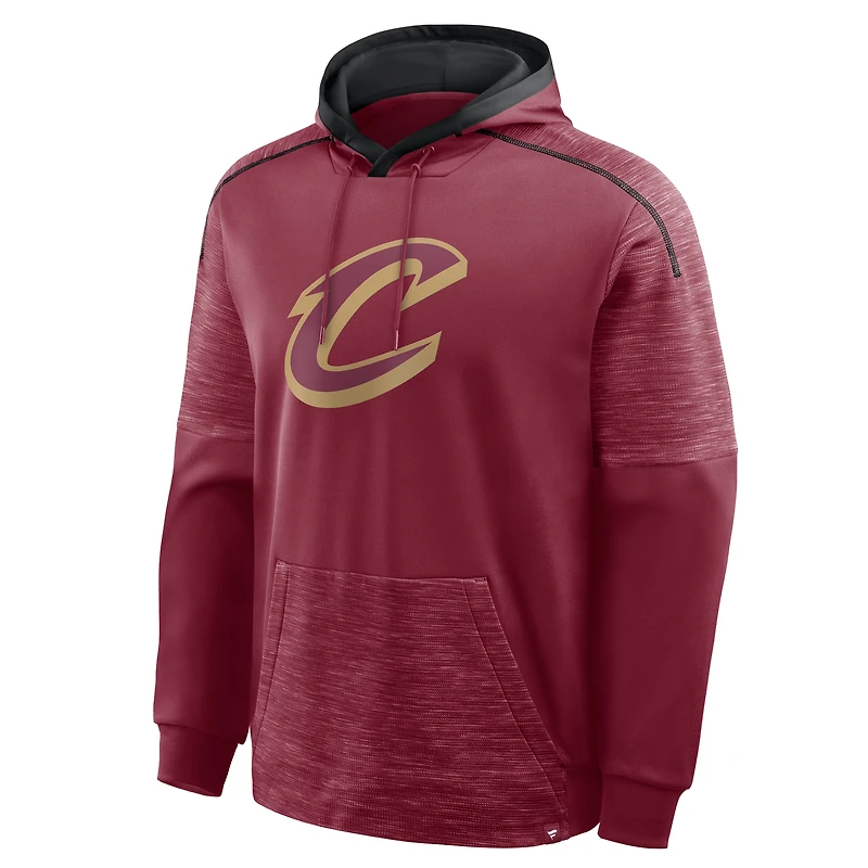 Men's Fanatics Wine Cleveland Cavaliers Pick & Roll Defender Pullover Hoodie