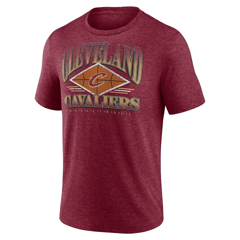 T-shirt tri-blend Power Phase True Classics de Cleveland Cavaliers pour hommes Fanatics Wine