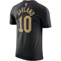 Men's Jordan Brand Darius Garland Black Cleveland Cavaliers 2022/23 Statement Edition Name & Number T-Shirt