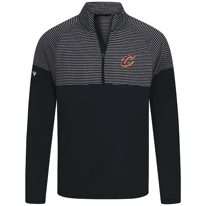 Haut à glissière quart de tour noir rayures classiques des Cleveland Cavaliers pour homme