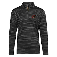 Men's Levelwear  Black Cleveland Cavaliers Gear Insignia Core Quarter-Zip Pullover Top