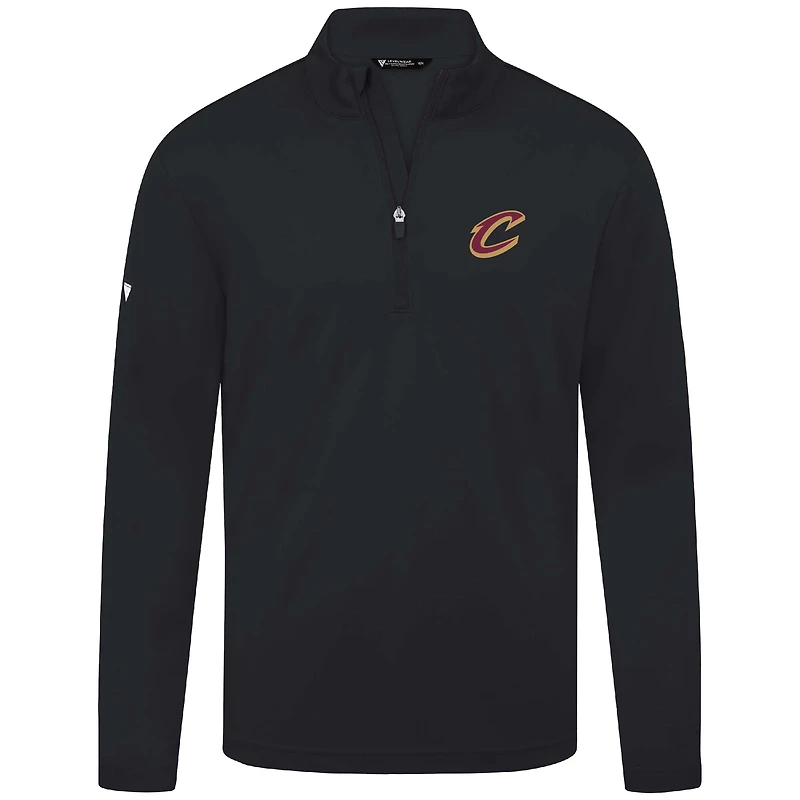 Haut noir à fermeture éclair quart de tour Heron des Cleveland Cavaliers pour homme Levelwear