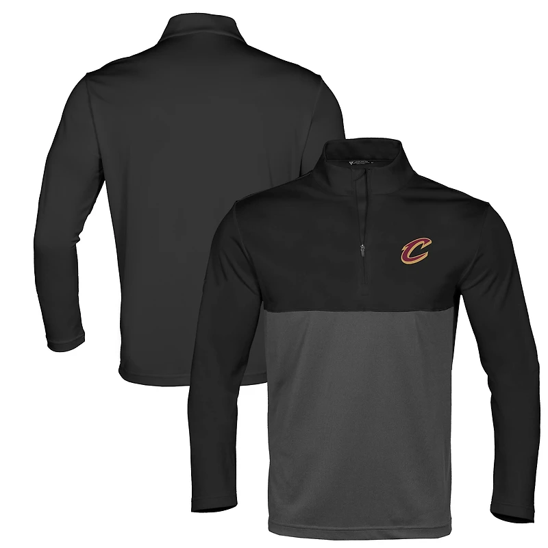 Men's Levelwear Black Cleveland Cavaliers Pursue Quarter-Zip Top