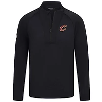 Haut de volley noir Levelwear pour homme, fermeture éclair quart tour, Cleveland Cavaliers
