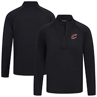 Haut de volley noir Levelwear pour homme, fermeture éclair quart tour, Cleveland Cavaliers