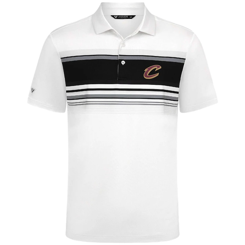 Polo blanc Levelwear Onward pour homme des Cleveland Cavaliers