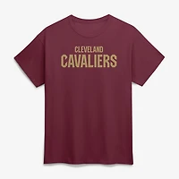 T-shirt homme avec logo Cleveland Cavaliers, couleur vin, style athlétique