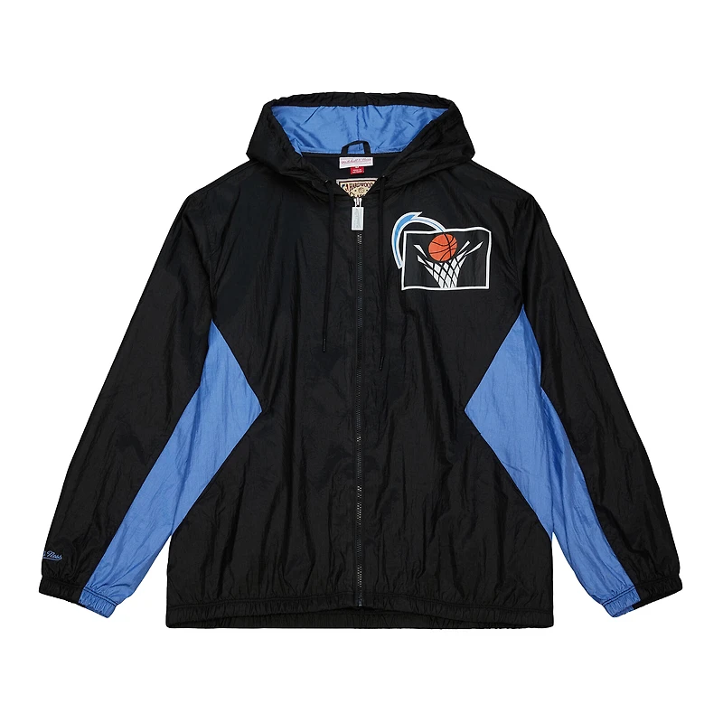 Men's Mitchell & Ness Black Cleveland Cavaliers Playmaker Full-Zip Hooded Windbreaker Jacket