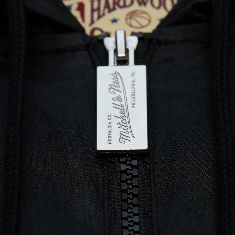 Veste coupe-vent à capuche entièrement zippée Mitchell & Ness noire Cleveland Cavaliers Playmaker pour homme