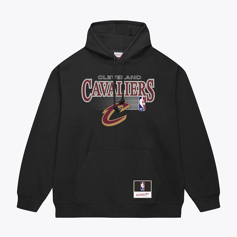 Sweat à capuche Mitchell & Ness noir pour homme, avec logo et nom de l'équipe des Cleveland Cavaliers.