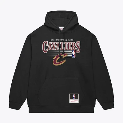 Sweat à capuche Mitchell & Ness noir pour homme, avec logo et nom de l'équipe des Cleveland Cavaliers.
