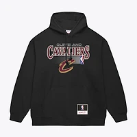 Sweat à capuche Mitchell & Ness noir pour homme, avec logo et nom de l'équipe des Cleveland Cavaliers.