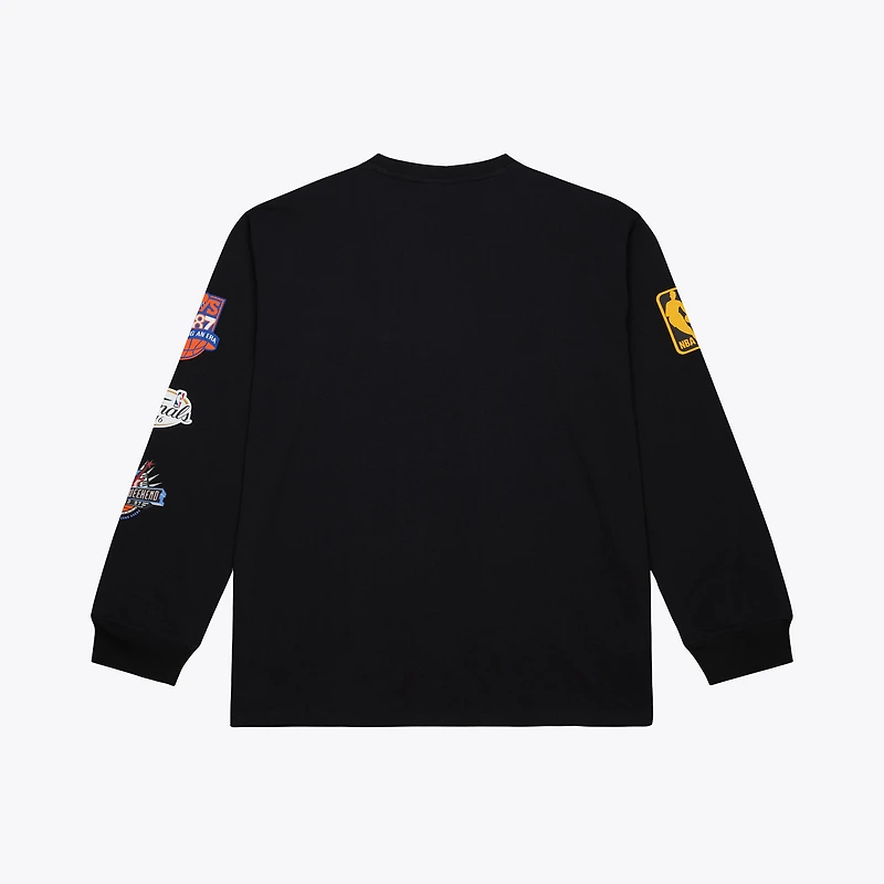 Men's Mitchell & Ness  Black Cleveland Cavaliers Training Camp Long-Sleeve T-Shirt