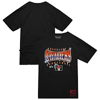 Men's Mitchell & Ness  Black Cleveland Cavaliers Worldwide Collection Glow Up T-Shirt
