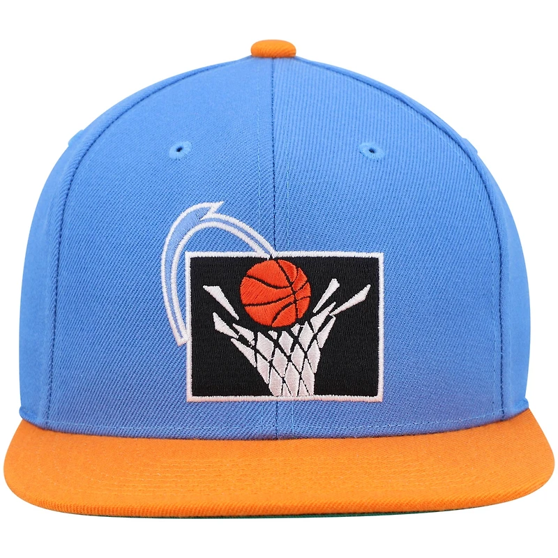 Casquette snapback Mitchell & Ness Hardwood Classics Team Two-Tone 2.0 pour homme, bleue et orange, Cleveland Cavaliers.