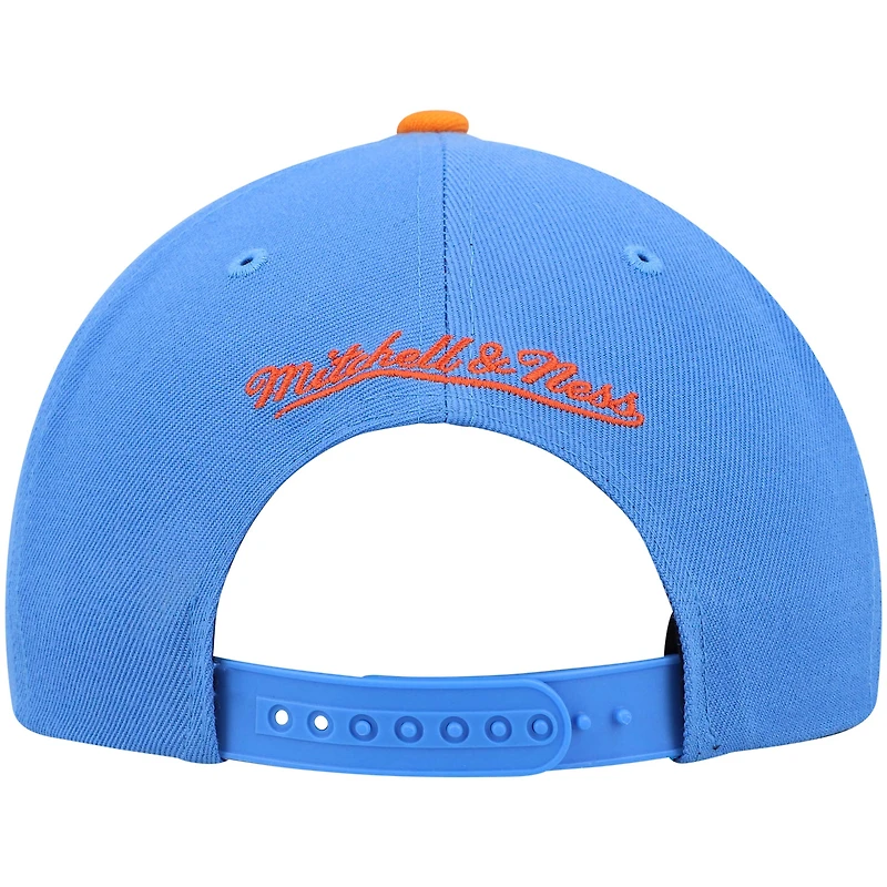 Casquette snapback Mitchell & Ness Hardwood Classics Team Two-Tone 2.0 pour homme, bleue et orange, Cleveland Cavaliers.