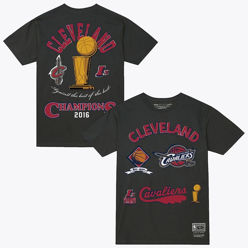 T-shirt Mitchell & Ness Charcoal Cleveland Cavaliers Hardwood Classics Legacy Defined pour homme