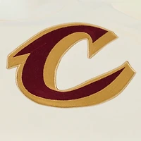 Sweat à capuche en polaire premium Mitchell & Ness crème Cleveland Cavaliers Hardwood Classics pour homme