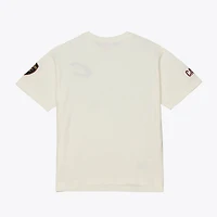 Men's Mitchell & Ness Cream Cleveland Cavaliers Hardwood Classics Chainstitch Premium T-Shirt
