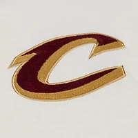 Men's Mitchell & Ness Cream Cleveland Cavaliers Hardwood Classics Chainstitch Premium T-Shirt