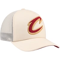 Men's Mitchell & Ness Cream Cleveland Cavaliers Trucker Adjustable Hat