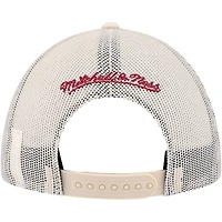 Men's Mitchell & Ness Cream Cleveland Cavaliers Trucker Adjustable Hat