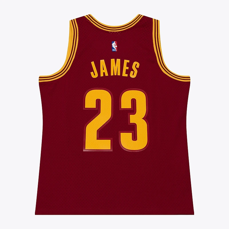 Maillot Swingman Mitchell & Ness LeBron James Wine des Cleveland Cavaliers 2015-16 pour homme