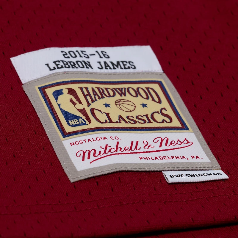 Men's Mitchell & Ness LeBron James Wine Cleveland Cavaliers 2015-16 Swingman Jersey