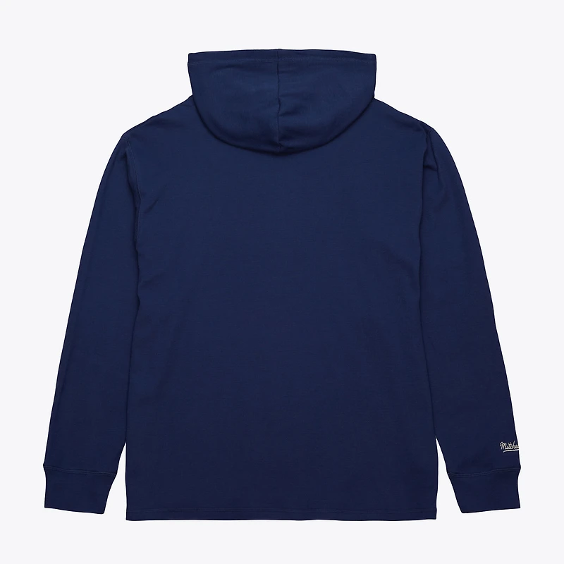Men's Mitchell & Ness Navy Cleveland Cavaliers Hardwood Classics Lightweight Thermal Pullover Hoodie