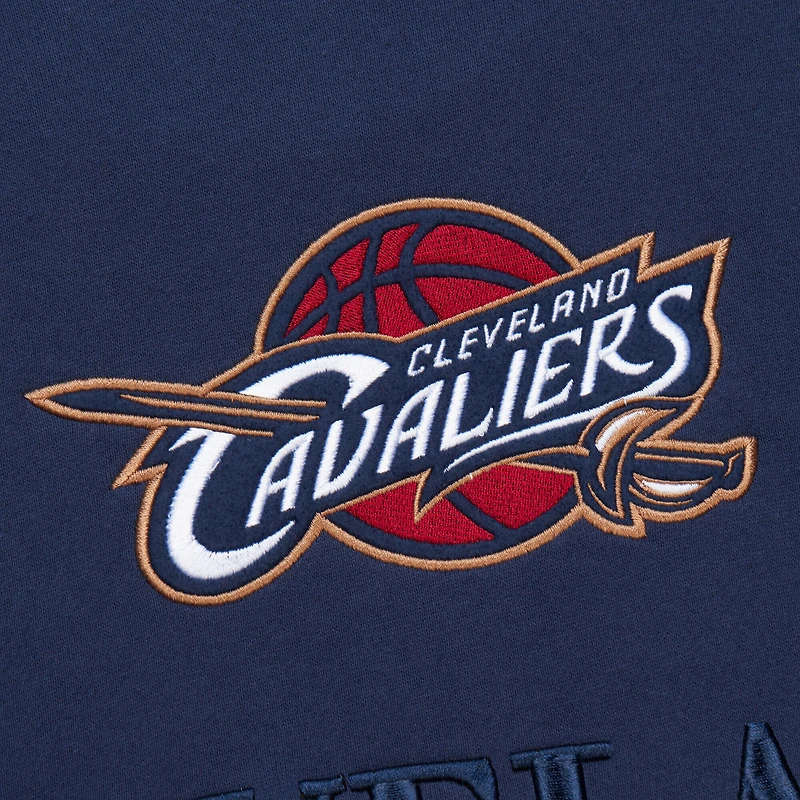 Men's Mitchell & Ness  Navy Cleveland Cavaliers Hardwood Classics Team OG 3.0 Pullover Hoodie