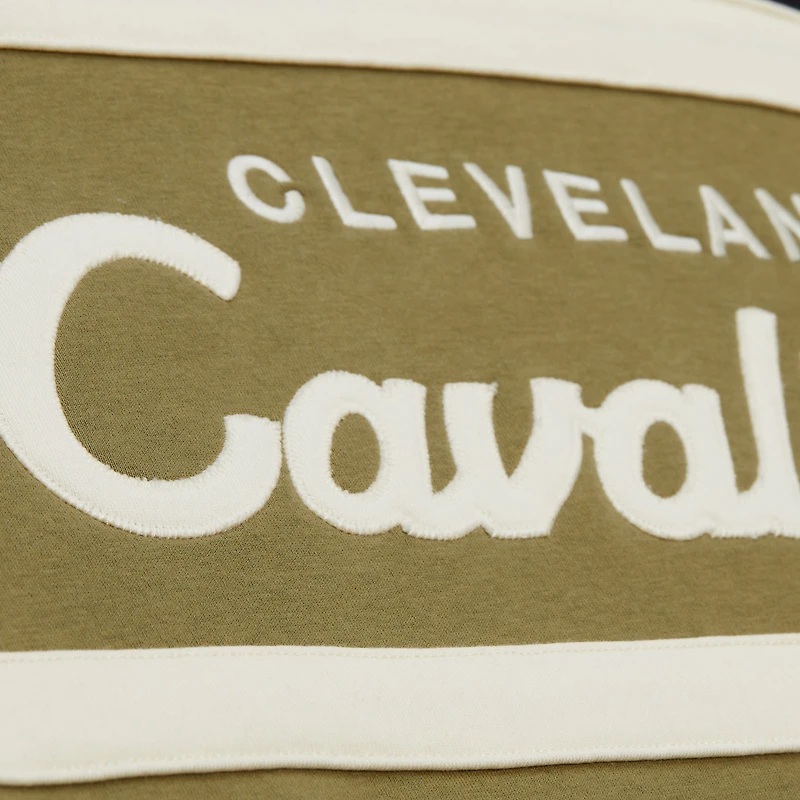 Men's Mitchell & Ness Olive/Black Cleveland Cavaliers Double Clutch Head Coach Hoodie
