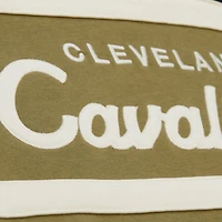 Men's Mitchell & Ness Olive/Black Cleveland Cavaliers Double Clutch Head Coach Hoodie
