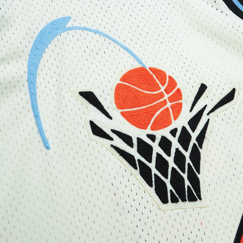 Maillot Swingman Mitchell & Ness Shawn Kemp crème Cleveland Cavaliers Chainstitch pour hommes